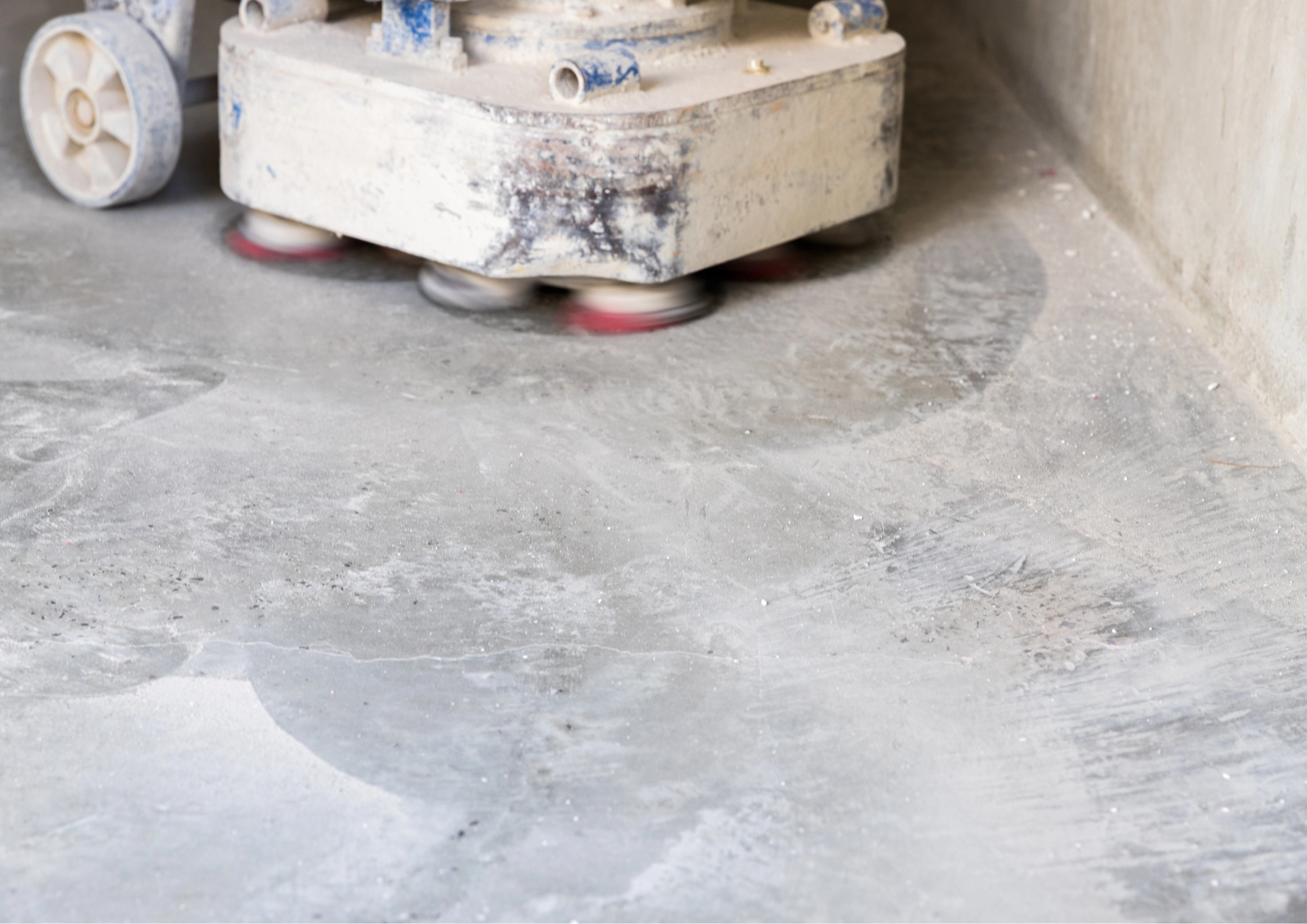 Polished concrete floor interior