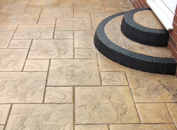 Decorative concrete garden path in Wrexham